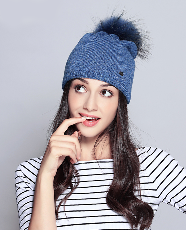 Elegant Raccoon Fur Double Layer Beanie Elegant Raccoon Fur Double Layer Beanie
