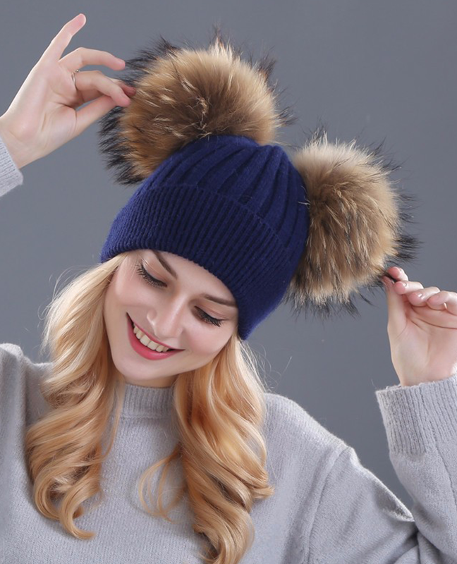 Natural fur Beanie Natural fur Beanie