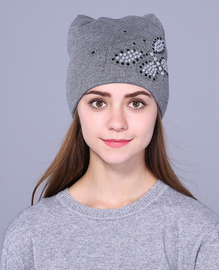 Luxury knitted Butterfly beanie